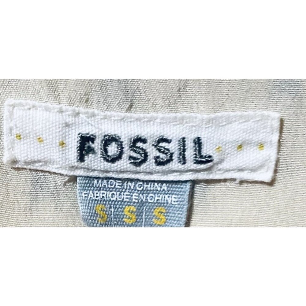 Fossil Womens Small Giraffe Print Button Up Top S… - image 5